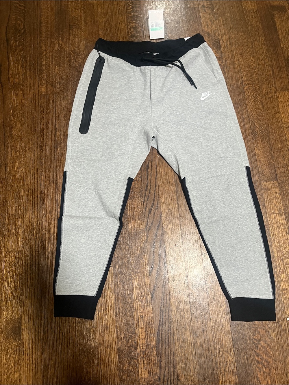 Nike Kids Light Gray and Black Jogger Pants